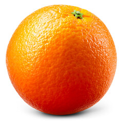 Orange fruit isolated png. Whole orange on white or transparent background. Orang fruit no background with transparent shadow. Full depth of field. Transparent png