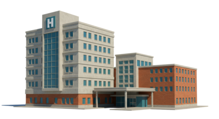 Isolated Hospital Building