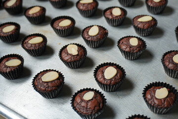 Brownies cookies on the tray