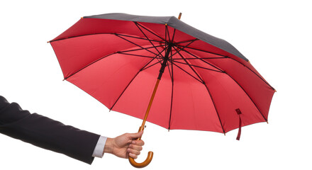Isolated Hand Holding Open Umbrella © Julia