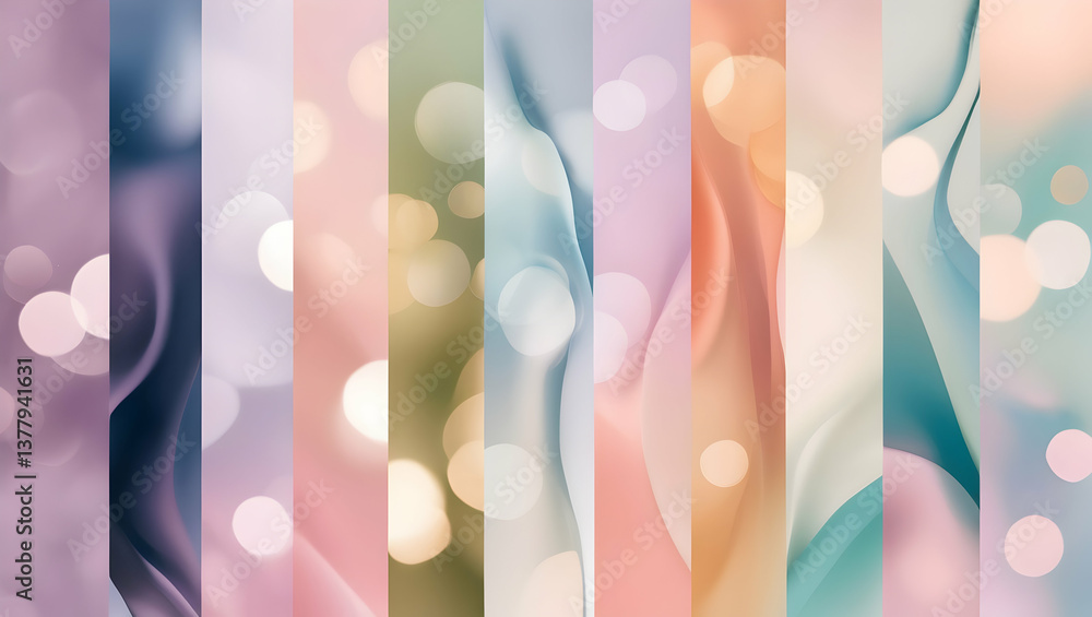 Aufkleber abstract pastel swirls bokeh lights soft background design