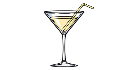 Isolated Cocktail Glass