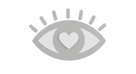 Fototapeta premium Isolated Eye Heart