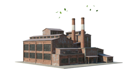 Isolated Old Industrial Factory