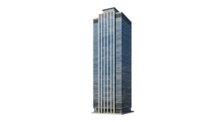 Isolated Tall Office Tower Building