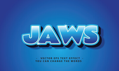cartoon jaws text effect