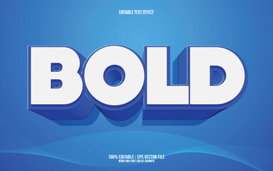 Bold 3D editable text effect
