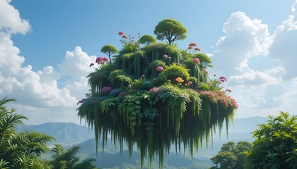 A floating garden in the sky.