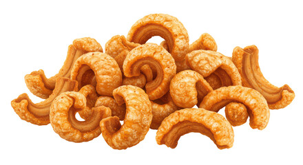 Isolated Pile of Pork Cracklings