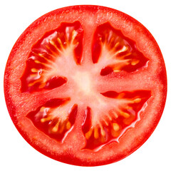 Tomato slice isolated png. Tomato round slice on transparent background. Tomato slice png no...