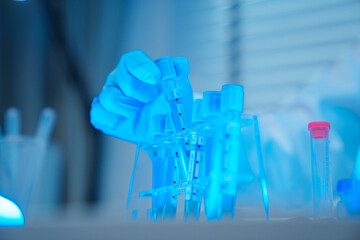 
Asian woman scientific analysis