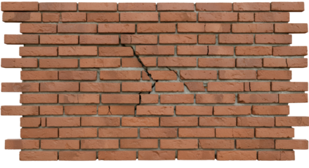 Isolated Cracked Brick Wall Texture