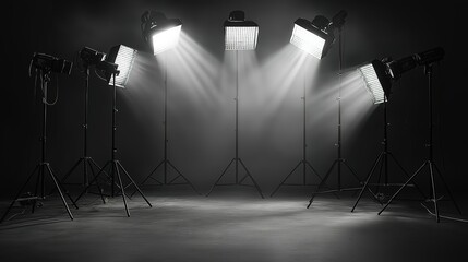 Minimalist studio setup with clean design and soft lighting, embodying modern simplicity and focus.