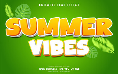 Editable Summer Vibes Text Effect