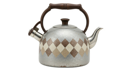 Isolated Kettle With Diamond Pattern