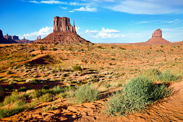 Monument Valley. Navajo Nation. East Mitten Butte, West Mitten Butte
