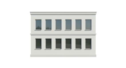 Isolated Modern Multi Story Office Building Facade