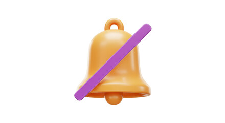 Isolated Mute Bell Icon