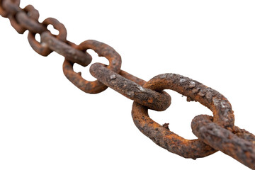 Fototapeta premium rusty chain isolated on white