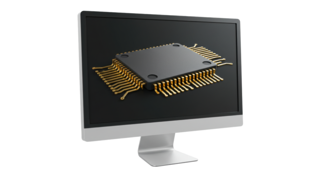 Isolated Computer Monitor with Microchip - Tech Display