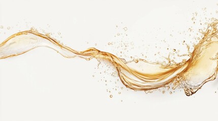 a splash of golden liquid forming elegant waves.