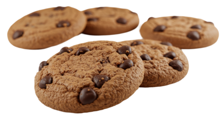 Isolated Chocolate Chip Cookies