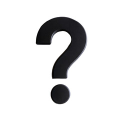 3d question mark isolated on transparent background. Png