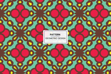 Geometric Floral Abstract Ornament Style Pattern With Rangoli Background Artwork