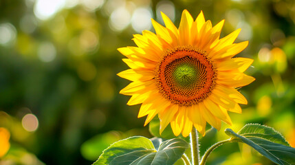 A vibrant and radiant sunflower in full bloom