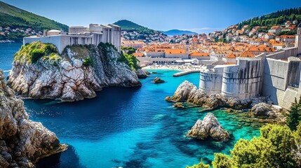The historic beauty of Dubrovnik, Croatia, with its well-preserved medieval walls and stunning coastal views.