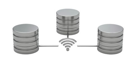Isolated Database Servers Connecting with Wifi Data Transfer