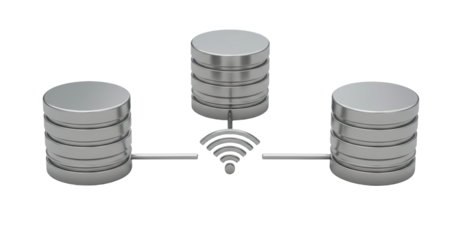 Isolated Database Servers Connecting with Wifi Data Transfer