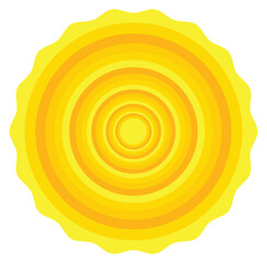 Abstract Yellow Sun Illustration. Stylized Yellow Sunburst Graphic. Vector illustration.
