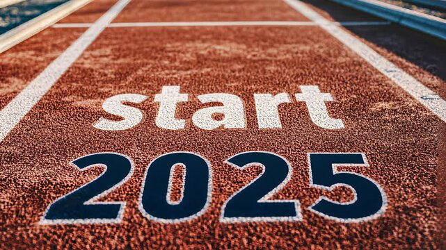 Starting line marks for 2025 track event at the local athletic field