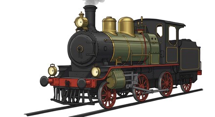 Obraz premium Steam's Legacy: A Timeless Machine AI Generated