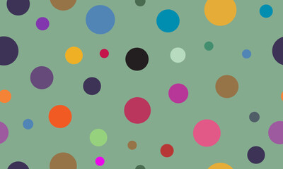 Colorful decorative abstract circles in vector seamless pattern background