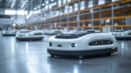 Autonomous mobile robots in a warehouse
