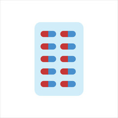 An illustration of a pill strip, showcasing its practicality for daily medication management.