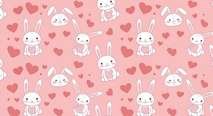 Obraz premium Bunny Love Symphony AI Generated