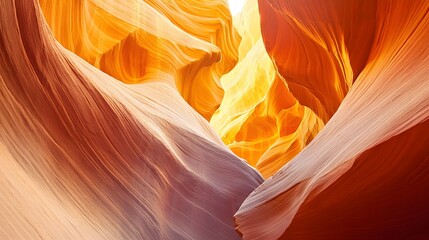 A dreamy sunlit canyon with deep golden cliffs