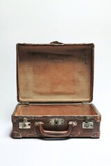 Old suitcase openned luggage old baggage.