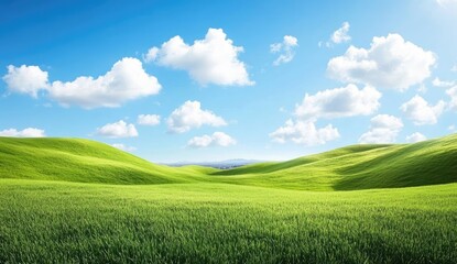 Lush green hills under a vibrant blue sky (3)