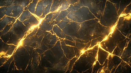 Cracked Marble with Glowing Veins &ndash; Cinematic 4K Texture