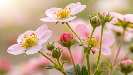 Obraz premium pink flowers in the garden