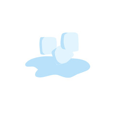 illustration of a melting ice block