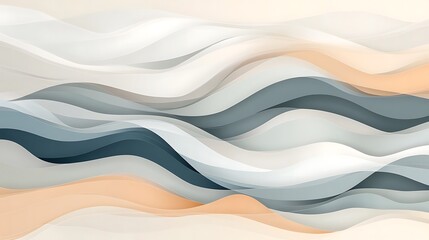 Abstract Waves with Pastel Colors. (1)