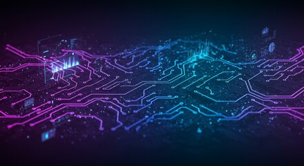 Hi-Tech Futuristic Background - Digital Abstract Design for Tech Presentations, UI/UX, and Technology Content