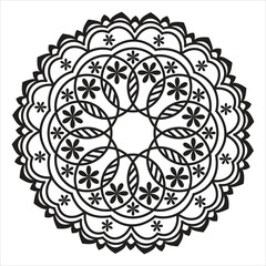 Mandala Decorative Round Ornament Ethnic Oriental Circular Pattern.