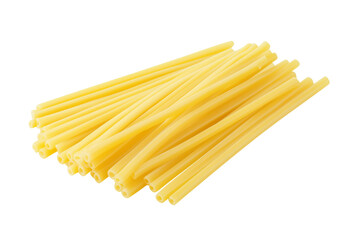 Photo a of yellow pasta isolated on a white background
