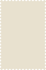 Postage stamp frame border with 4x6 aspect ratio for card, poster, flyer, social post, isolated on transparent background, cut out, clip art.